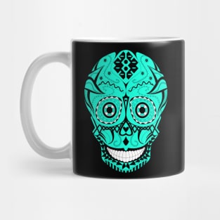 blue lagoon skeleton smile ecopop Mug